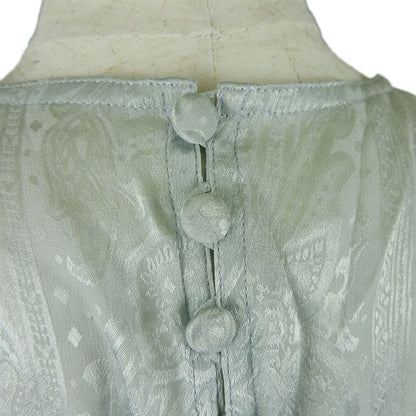 Christian Dior Blouse M Silk Mint Green Long Sleeve Total Apparel Women