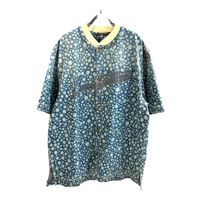 Louis Vuitton Rm232h YN4 Hos33w Yayoi Kusama Infinity Dot Denim Short-sleeved
