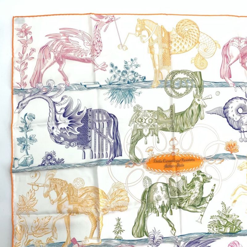 Hermes Carre 90 Della Cavalleria Favolosa Della Cavalleria Favolosa Double Face