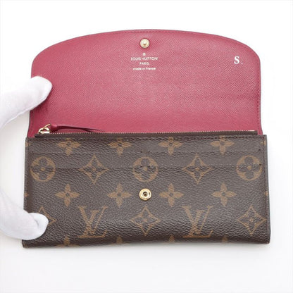 Louis Vuitton Monogram Portefeuille Emilie Zipper Long Wallet M41943 Brown ×