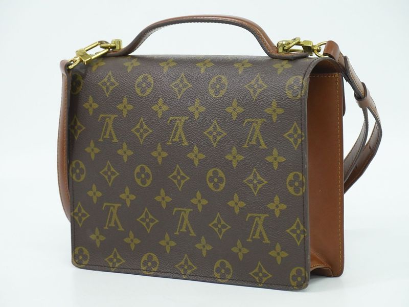 Authentic Louis Vuitton LV Monceau 26 Monogram 2WAY Shoulder Bag Handbag Brown