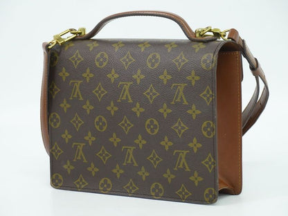 Authentic Louis Vuitton LV Monceau 26 Monogram 2WAY Shoulder Bag Handbag Brown