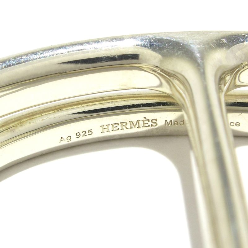 Hermes Ring Double Ring Chaine D'ancre Punk Silver