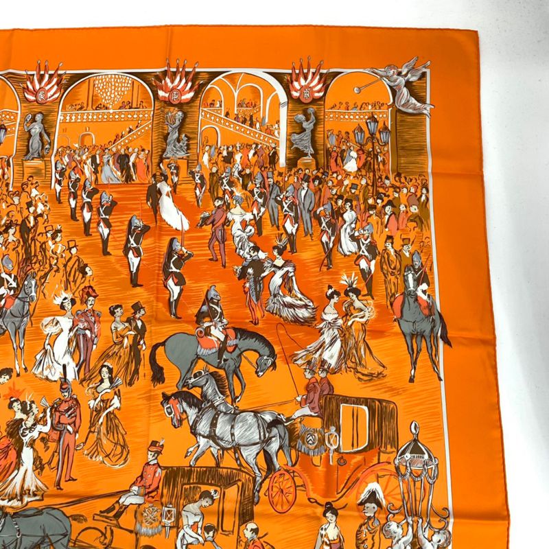 Hermes Carre 90 Scarf Soiree DE GALA Clerc/evening At The Gala