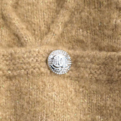 Chanel Shawl Collar Cashmere Gown Cardigan P74524k10901 Camel 36