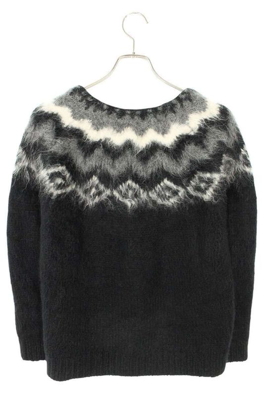Celine By Edith Liman 19AW 2a122383d Alpaca Wool Fair Isle Cardigan Men's XS