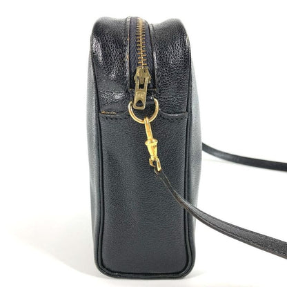 Hermes Shoulder Bag Jockey Horse Cheval Leather Black