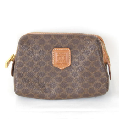 Celine Macadam Pouch Brown PVC Branded Small Bag