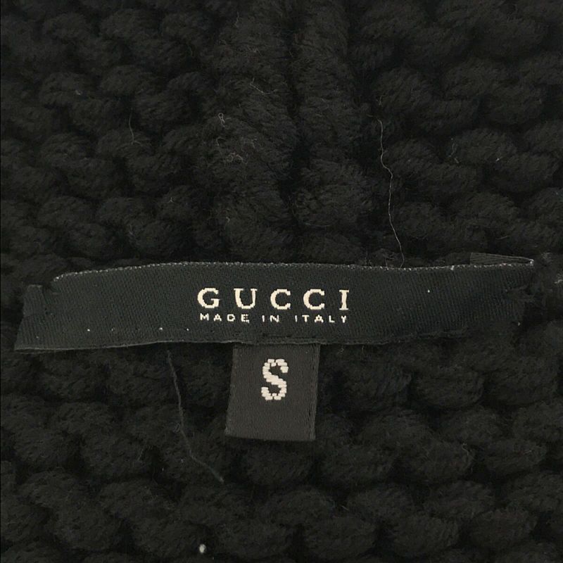 [gucci | Wool Low Gauge Off-turtleneck Knitwear | S | Black | Women's]