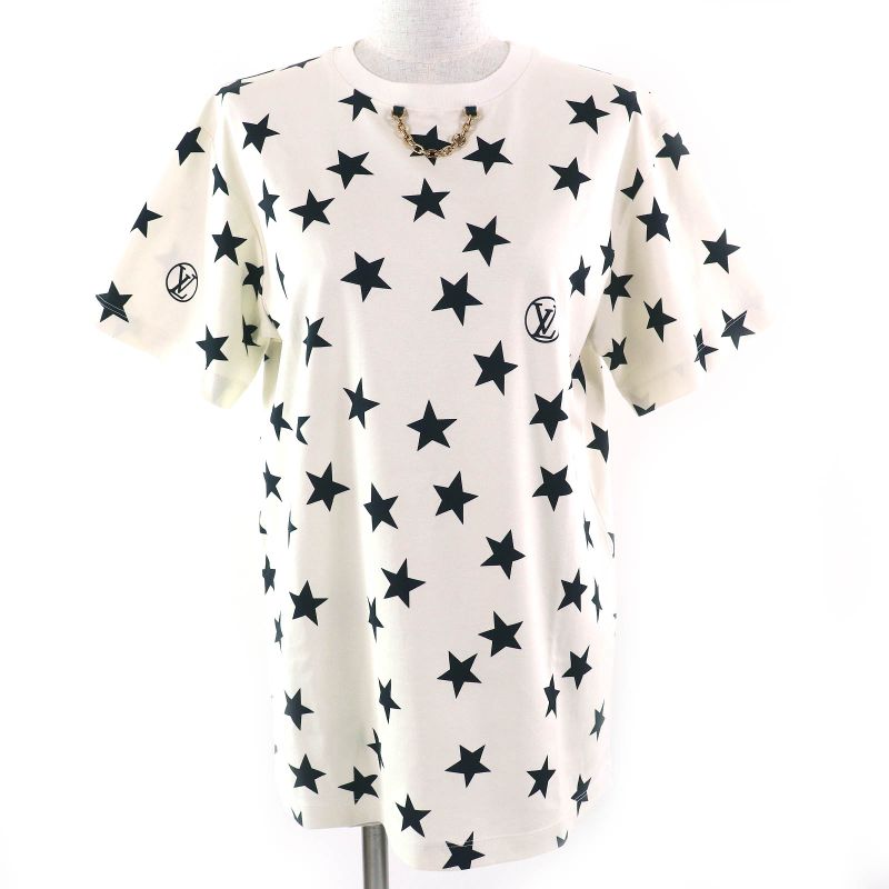 Louis Vuitton 22AW 1aa9wz 100% Cotton LV Logo Star Chain Crew Neck Short Sleeve