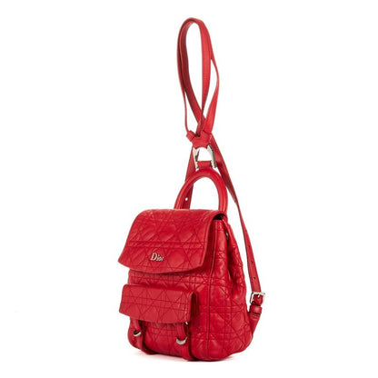 DIOR Stardust Backpack Red Canage Quilt A