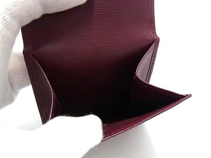 Cartier Must Line Leather Coin Case Coin Purse Ladies Men's Bordeaux