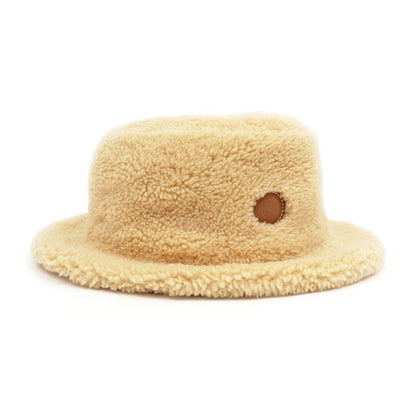 Hermes Forbe Mouton Bucket Hat Beige Size 58 Accessory Ladies Women