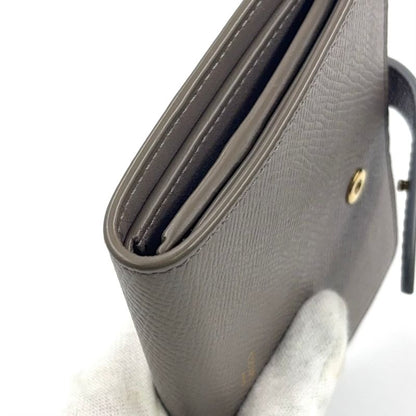 Celine Medium Strap Wallet Leather Gray Beige And Light Blue Wallet