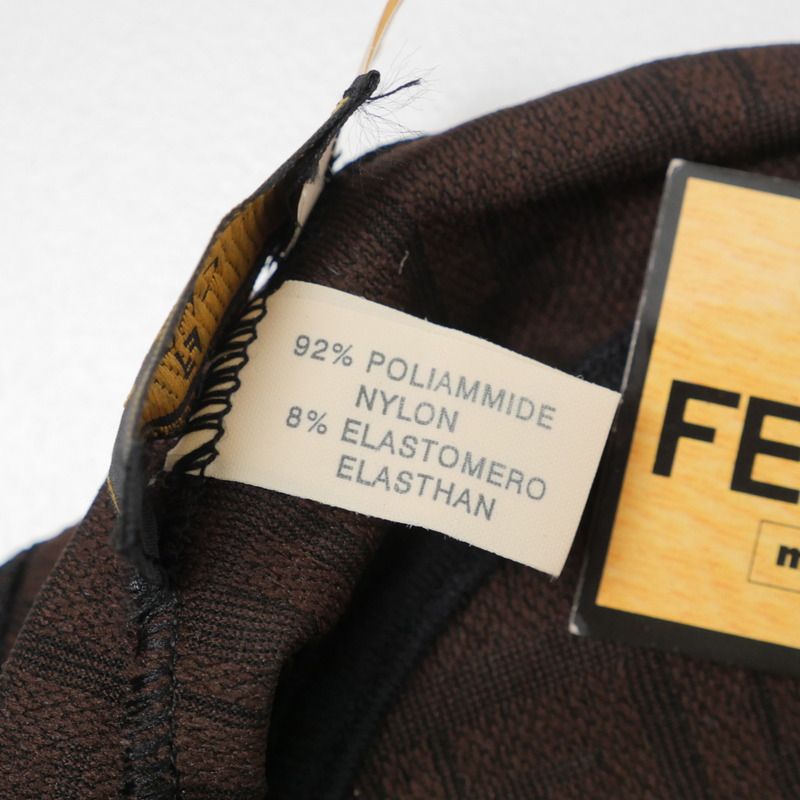 Fendi Size 44 FF Logo Zucca Pattern One Piece Swimwear Swimsuit