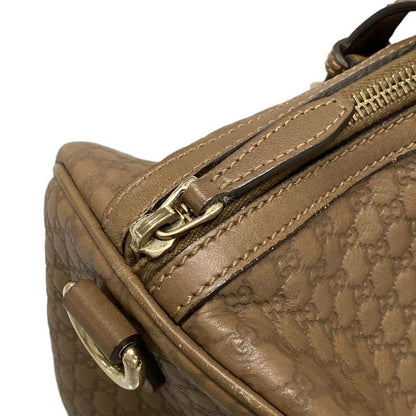 Gucci Handbag Nice/micro Guccissima 322231 Dark Brown Mini Boston Leather