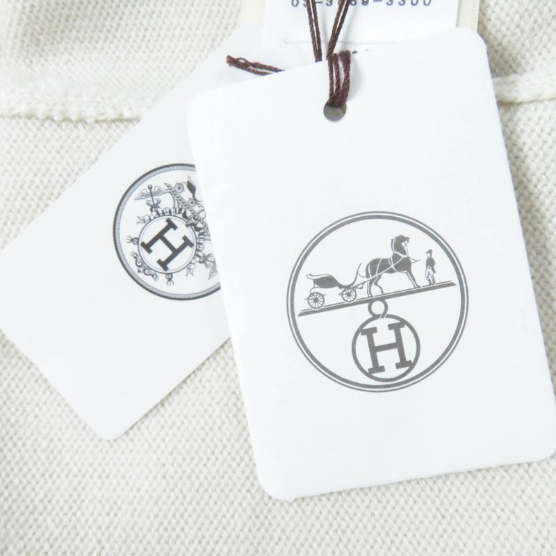 Hermes 22AW 2h2704dn 100% Wool Silk Long Length Knitted Cardigan With Bell