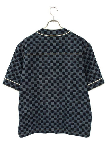 Louis Vuitton Rm252m JEE Hts81w Mini Damier Lazer Denim Short Sleeve Shirt