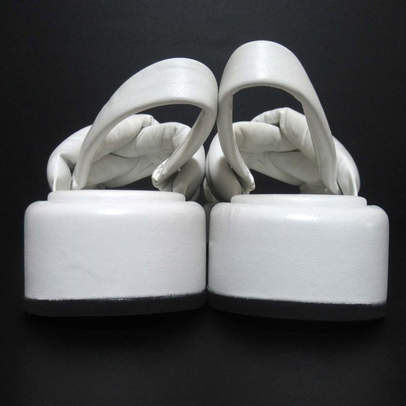 Prada Padded Nappa Leather Suring Back Sandals Size 35.5 Equivalent to 22.5cm