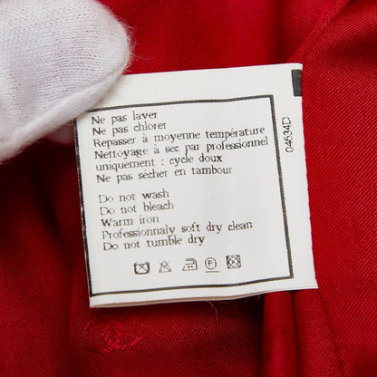 Chanel Coco Mark Button Jacket Double Size: 38 P08267v05008 Red Cashmere