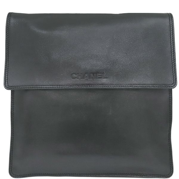 Chanel Shoulder Bag Logo Sakosh Leather Black 59***** [storage Bag