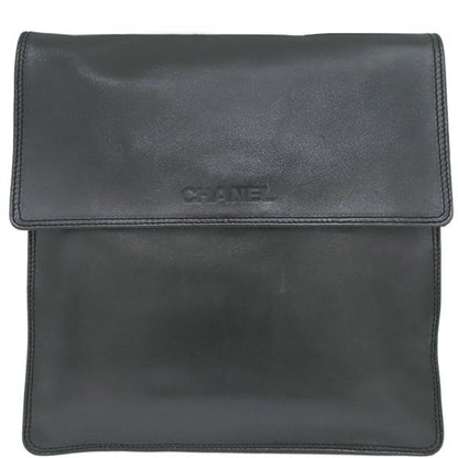 Chanel Shoulder Bag Logo Sakosh Leather Black 59***** [storage Bag