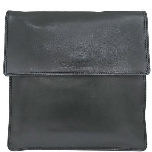 Chanel Shoulder Bag Logo Sakosh Leather Black 59***** [storage Bag