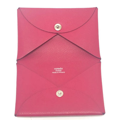 Hermes Coin Case Calvi Evercolor Rose Pink