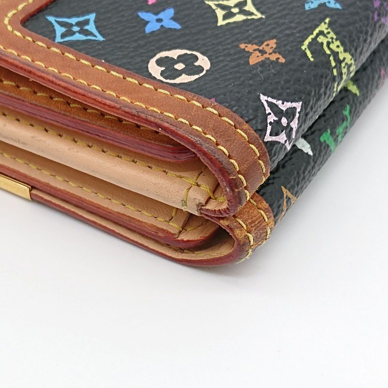 Louis Vuitton Multicolor Folded Wallet Porte Monet Vieux Carte Cles Di Black