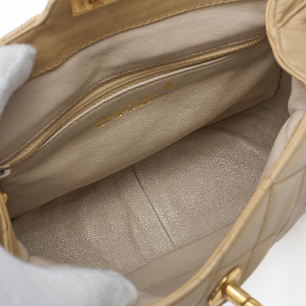 Chanel Shoulder Bag Tote Bag Lambskin Matelasse Top Turnlock One Shoulder Bag