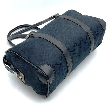 Gucci 0851 GG Canvas Handbag Mini Boston Black Ladies Men  Gift Fashion