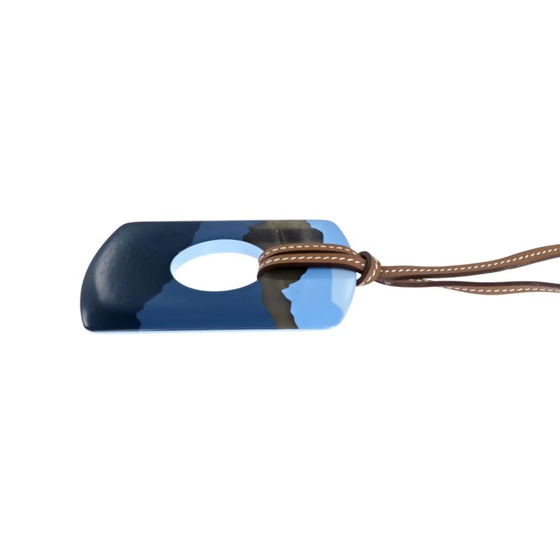 Hermes Necklace Dalva Sfumato Buffalo Horn Multicolor Blue Series