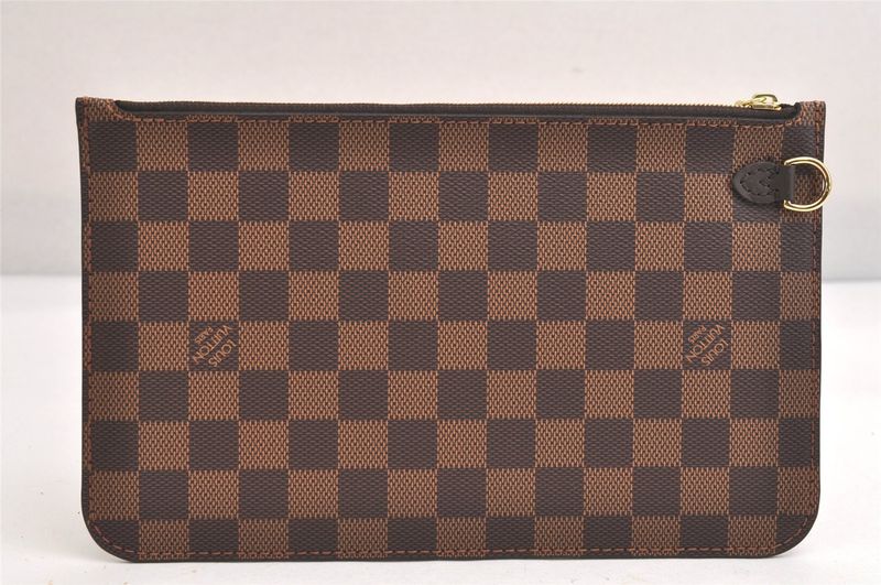 Louis Vuitton Damier Neverfull Pouch Wallet Clutch Bag LV 3392n