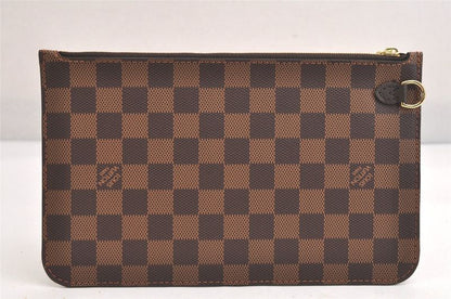 Louis Vuitton Damier Neverfull Pouch Wallet Clutch Bag LV 3392n