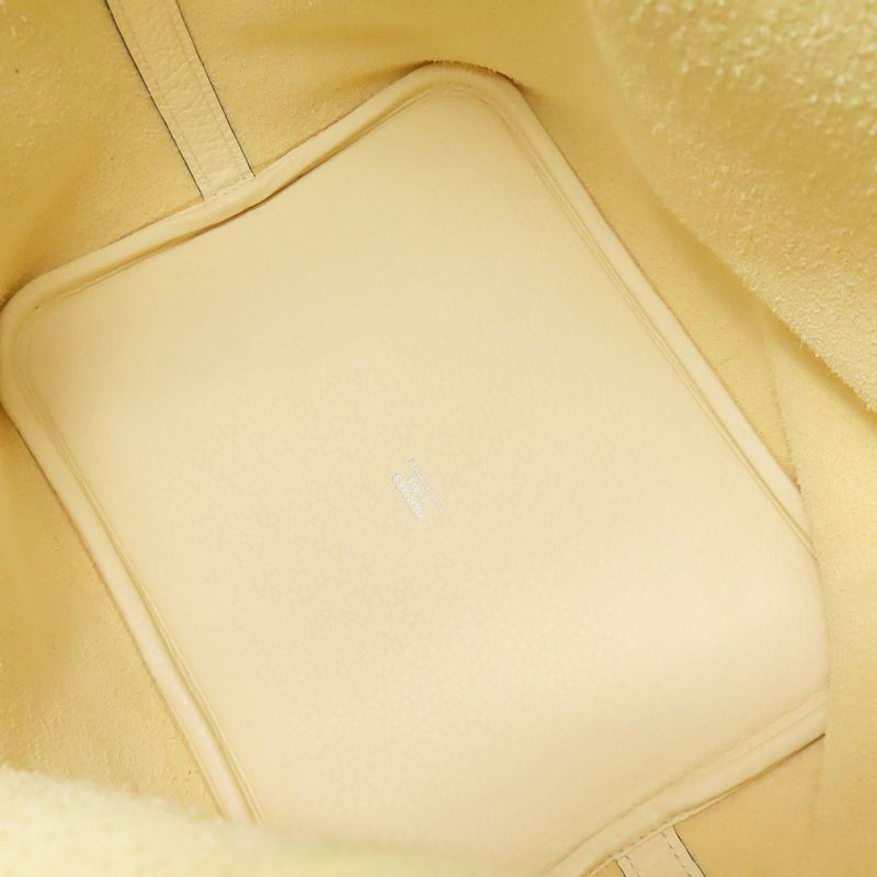 Hermes Picotin Lock MM Silver Hardware Handbag Taurillon Cles Mance Women