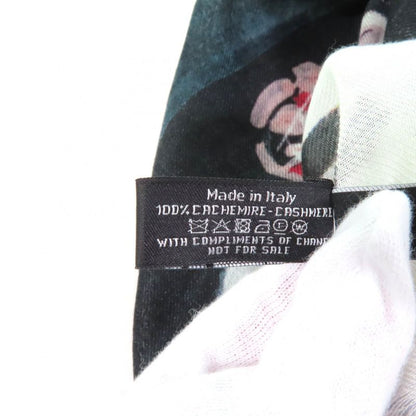 CHANEL 100% Cashmere Tweed 2023 Fringed All Over Large Scarf Shawl Multi With