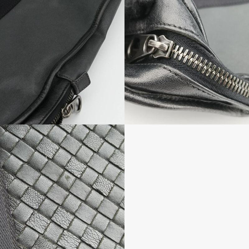 Bottega Veneta Intrecciato Black Lambskin B04606623u