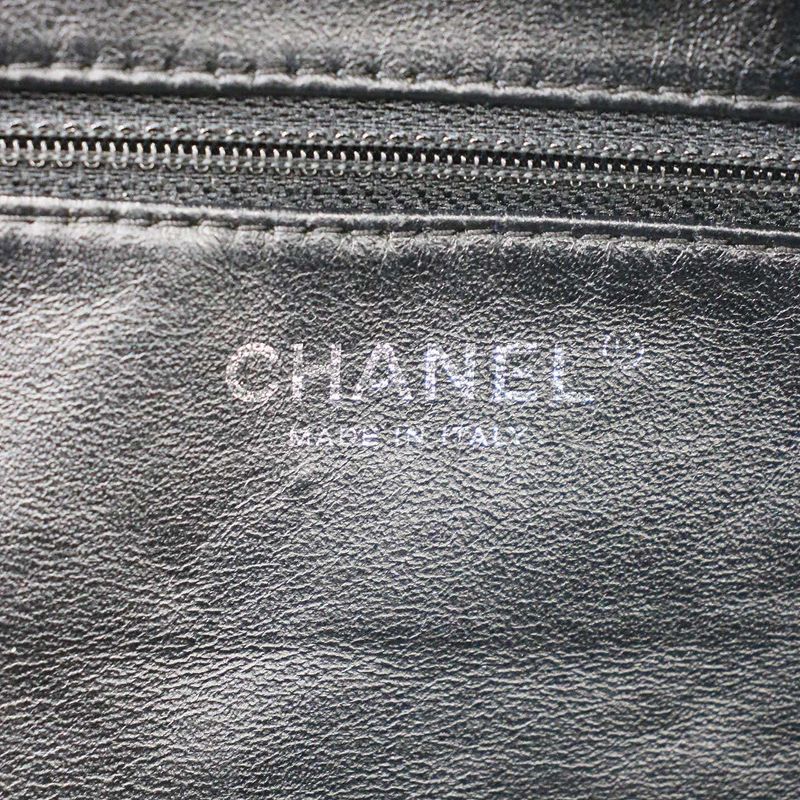 Chanel Matelasse Coco Mark Caviar Skin Mini Boston Bag Black