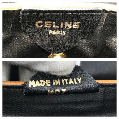 Celine Carriage Vintage Leather Clutch Black