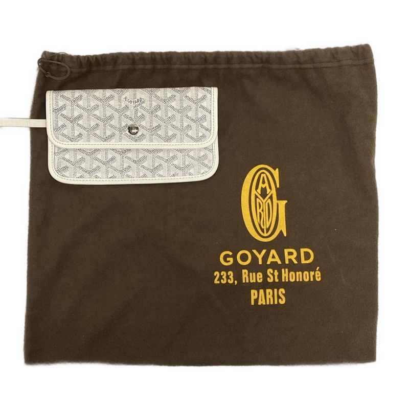 Goyard Tote Bag Saint Louis PM White Leather