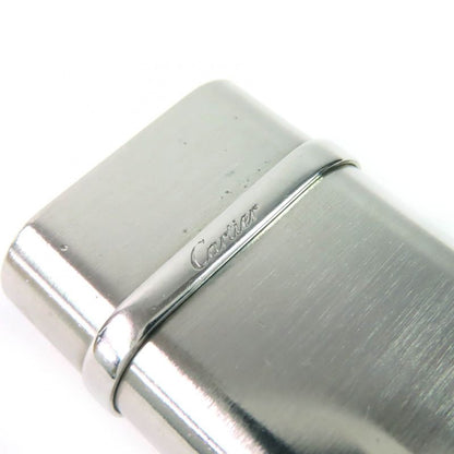 Cartier Godron Hairline Logo Engraved Oval Roller Type Gas Lighter