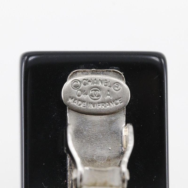 Chanel Coco Mark Heart Plastic X Rhinestone Black 04A Ladies Barrette