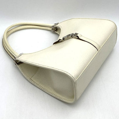 Gucci 002 1068 Handbag Elbow Bag Clean Jackie Line White Leather Fashion Women
