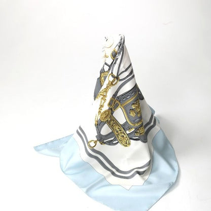 Hermes Carré 90 Brides De GALA Scarf Silk Scarf Hermes Light Blue