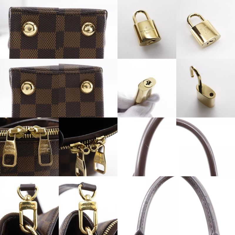 Louis Vuitton Brompton 2-way Shoulder N41582 Damier Canvas Brown Tr0186 Ladies