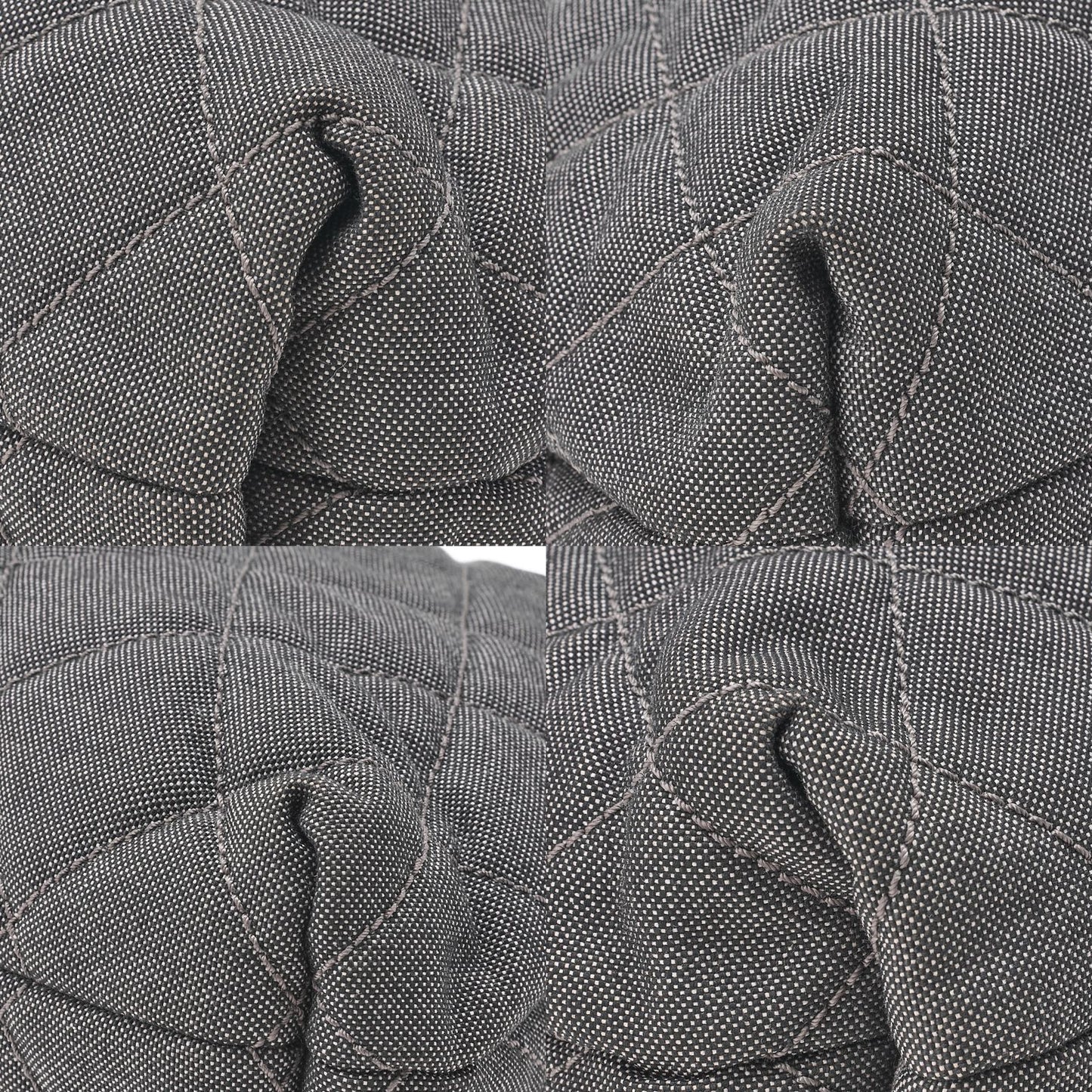 Chanel Shoulder Bag Denim Coco Mark Gray With Silver Hardware Ladies [no