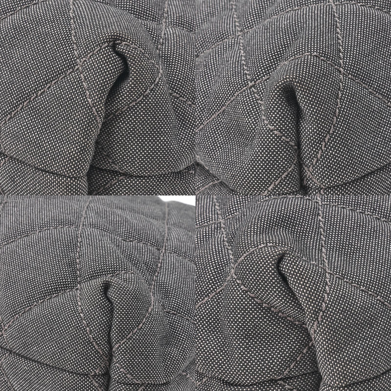 Chanel Shoulder Bag Denim Coco Mark Gray With Silver Hardware Ladies [no