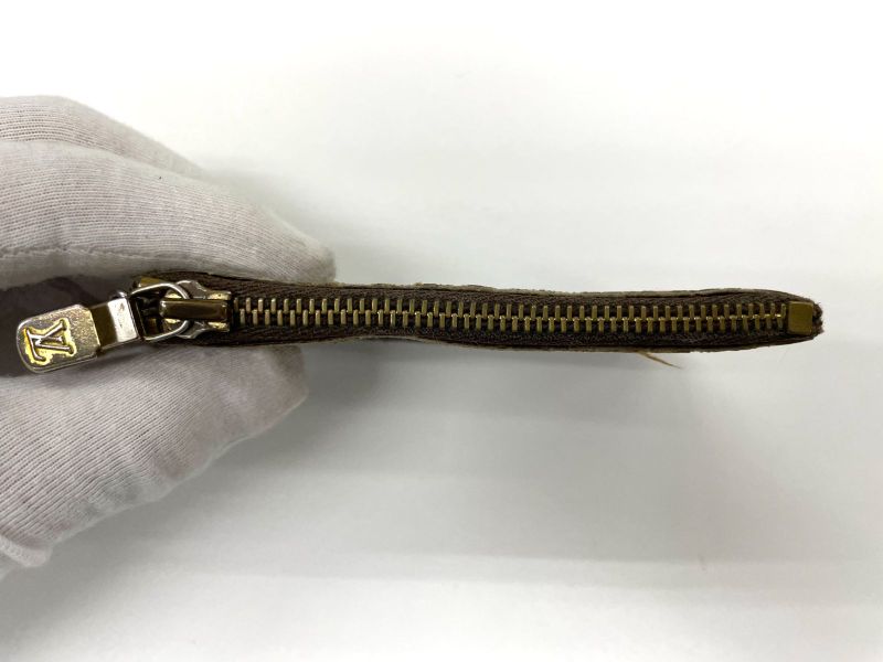 Louis Vuitton Monogram Pochette Cles Coin Case M62650 Brown Made In France