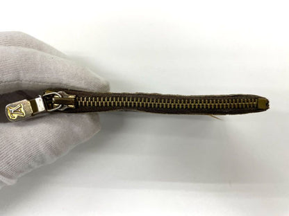 Louis Vuitton Monogram Pochette Cles Coin Case M62650 Brown Made In France