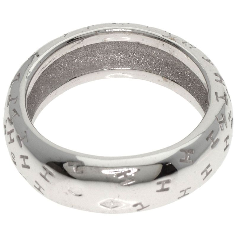 Hermes Toubou Wave #50 Ring 18K White Gold Ladies